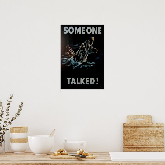 Jemand hat gesprochen poster (Küche)