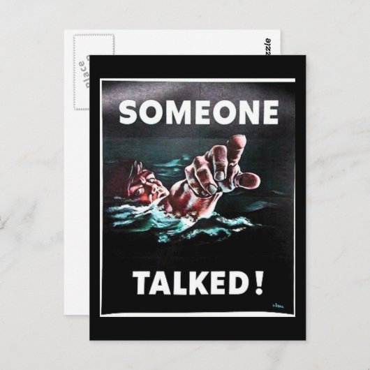 Jemand hat gesprochen postkarte (Vorne/Hinten)