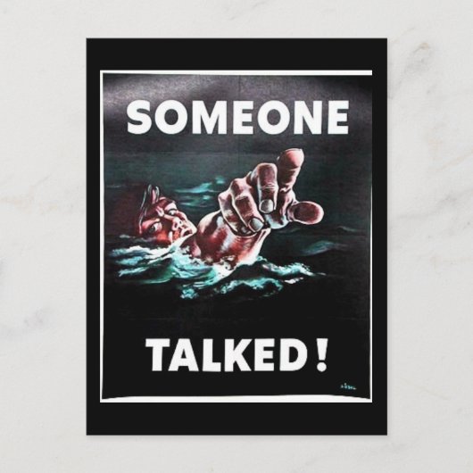 Jemand hat gesprochen postkarte (Vorderseite)