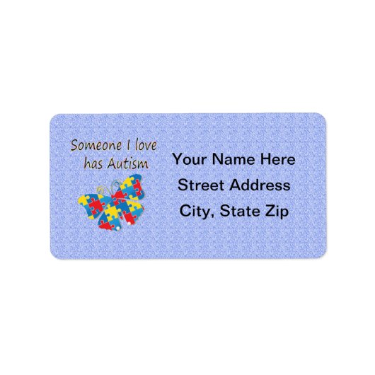 Jemand I Liebe hat Autismus (multi) Adressaufkleber (Vorne)