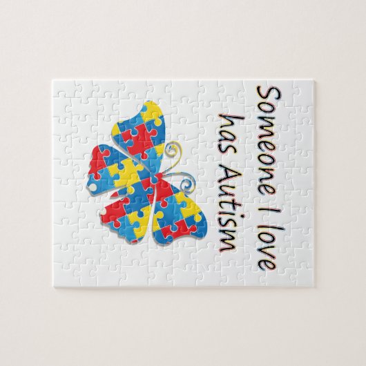 Jemand i-Liebe hat den Autismus (multi) Puzzle (Horizontal)