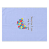 Jemand i-Liebe hat den Autismus (multi) Tischdecke (Vorderseite (Horizontal))