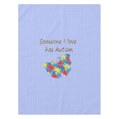 Jemand i-Liebe hat den Autismus (multi) Tischdecke (Vorderseite)