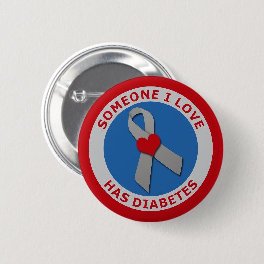 Jemand i-Liebe hat Diabetes Button (Vorne & Hinten)
