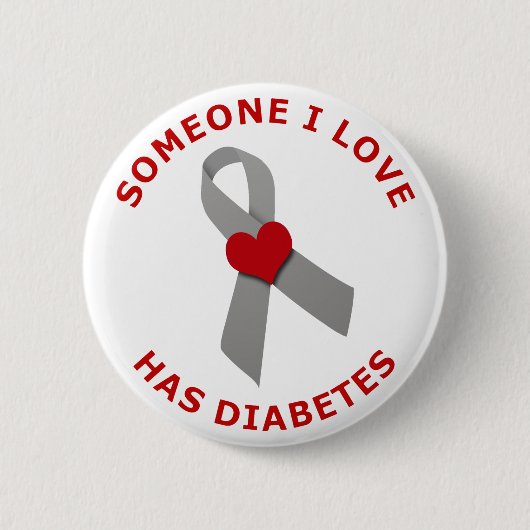 Jemand i-Liebe hat Diabetes Button (Vorderseite)