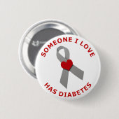 Jemand i-Liebe hat Diabetes Button (Vorne & Hinten)