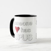 Jemand i-Liebe hat Lupus Tasse (Vorderseite Links)