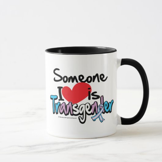 Jemand i-Liebe ist Transgender Tasse (Rechts)