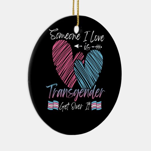 Jemand I Liebe ist Transgender Trans Flag LGBTQ Pr Keramik Ornament (Rechts)