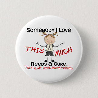 Jemand i-Liebe - jugendlicher Diabetes (Mädchen) Button