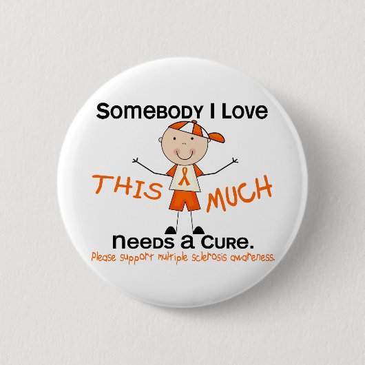 Jemand i-Liebe - mehrfache Sklerose (Junge) Button (Vorderseite)