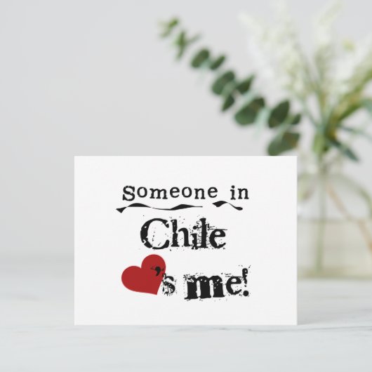 Jemand im Chile Lieben ich Postkarte (Stehend Vorderseite)