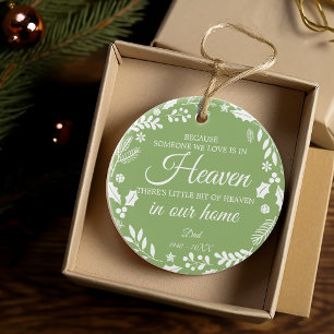 Jemand im Himmel Laubkranz Foto Grün Keramik Ornament