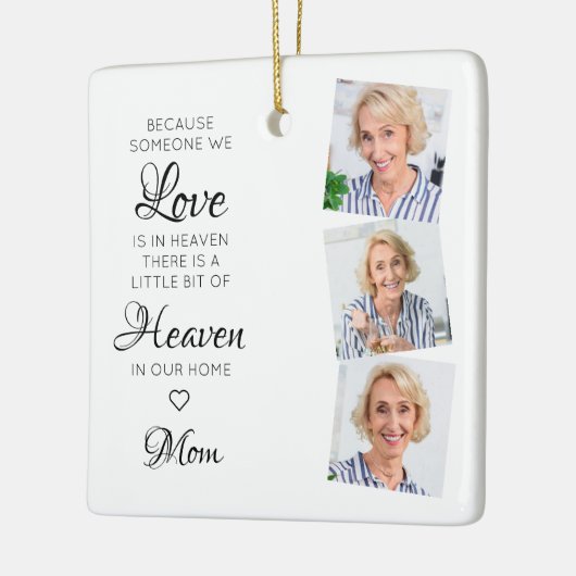 Jemand im Himmel liebt Gedächtnis 3 Foto Keramikornament (Links)