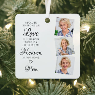 Jemand im Himmel liebt Gedächtnis 3 Foto Ornament Aus Metall