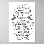 Jemand im Himmel, um mich zu beschützen Inspiratio Poster (Vorne)