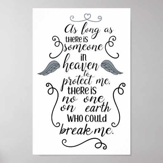 Jemand im Himmel, um mich zu beschützen Inspiratio Poster (Vorne)