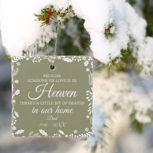 Jemand im Himmel Wintergrün-Foto Ornament Aus Metall
