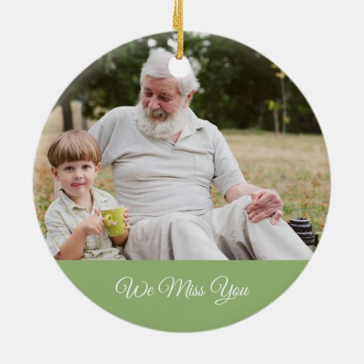 Jemand im Himmel Winterwaldkranz-Foto Keramik Ornament (Hinten)