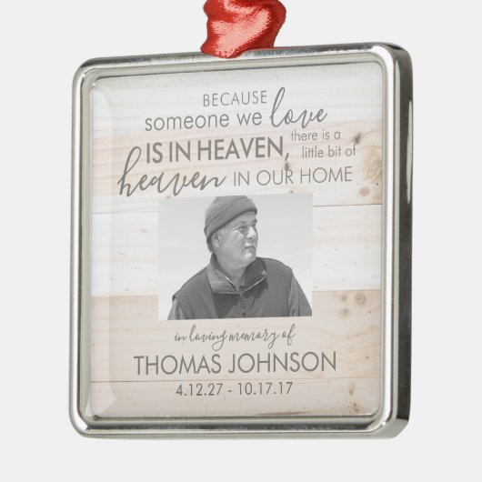 Jemand im Himmelsplatz Foto Ornament (Links)