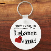 Jemand im Libanon Lieben ich Schlüsselanhänger (Vorderseite)