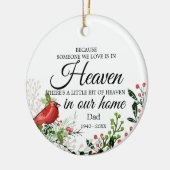 Jemand im Paradies Kardinal Grüne Foto Keramik Ornament (Links)