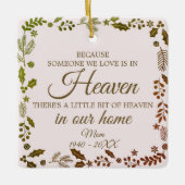 Jemand im Paradies Winter Greenery Foto Keramikornament (Vorderseite)