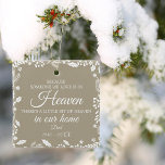 Jemand im Paradies Winter Greenery Foto Ornament Aus Metall<br><div class="desc">Ein echter Sake.</div>
