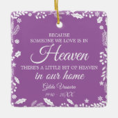 Jemand im Paradies Winter Grüne Foto Lila Keramikornament (Vorderseite)