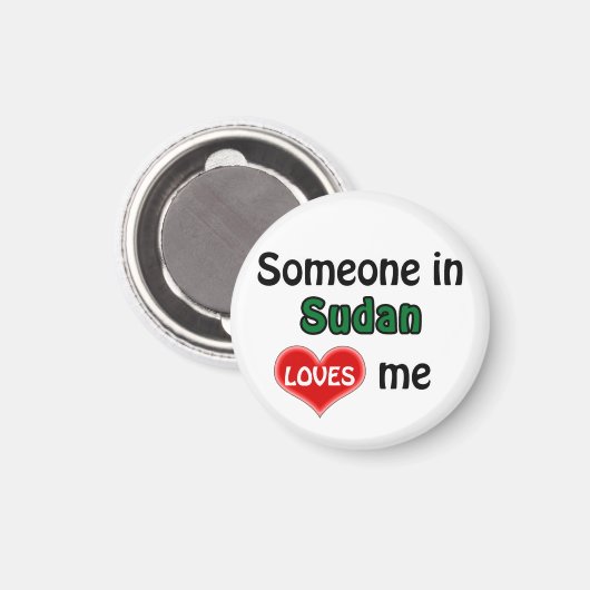 Jemand im Sudan verliebt mich Magnet (Vorderseite/Rückseite)