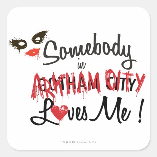 Jemand in AC-Lieben ich Quadratischer Aufkleber (Vorderseite)