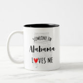 Jemand in Alabama Lieben Me Karte Kaffee Tasse (Links)