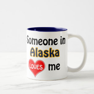 Jemand in Alaska Liebe mir Zweifarbige Tasse