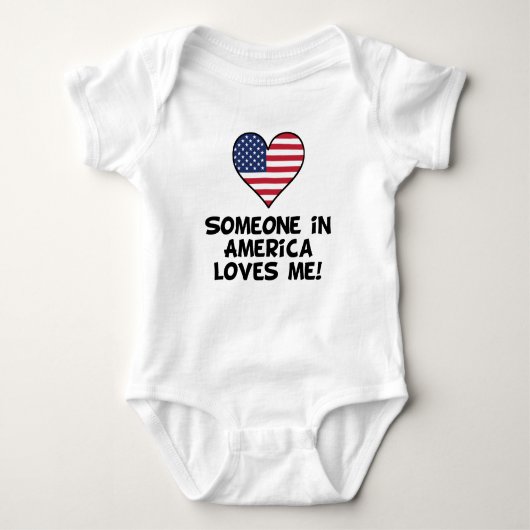 Jemand in Amerika-Lieben ich Baby Strampler (Vorderseite)
