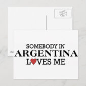 Jemand in Argentinien Postkarte (Vorne/Hinten)