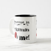 Jemand in Arkansas-Lieben ich Zweifarbige Tasse (Vorderseite Links)