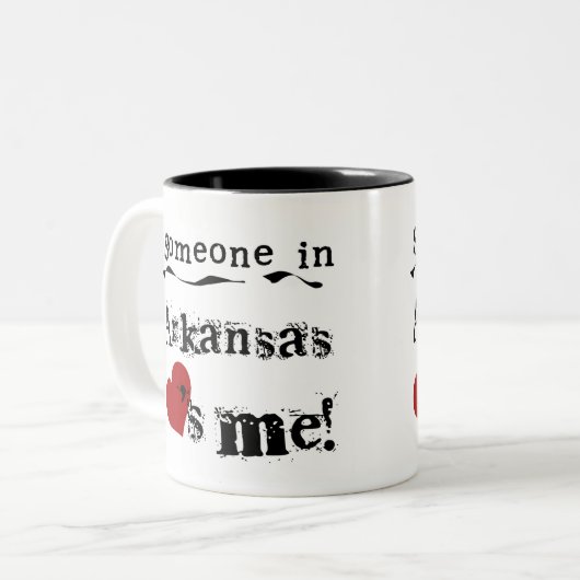 Jemand in Arkansas-Lieben ich Zweifarbige Tasse (Vorderseite Links)