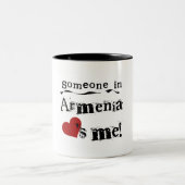 Jemand in Armenien-Lieben ich Zweifarbige Tasse (Mittel)