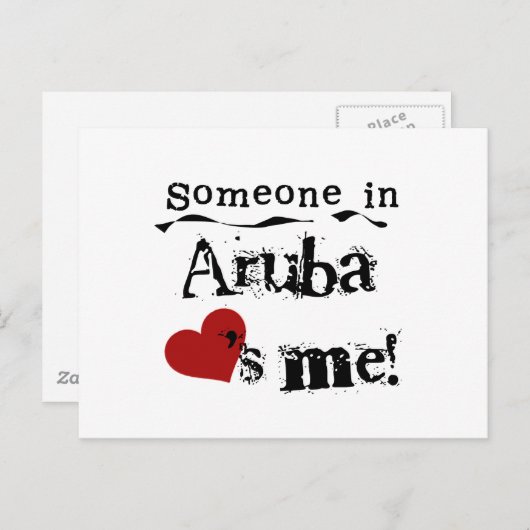 Jemand in Aruba Lieben Postkarte (Vorne/Hinten)