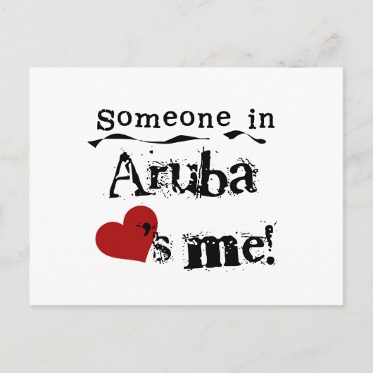 Jemand in Aruba Lieben Postkarte (Vorderseite)