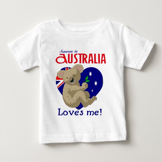 Jemand in Australien-Lieben ich Koala Baby T-shirt (Vorderseite)