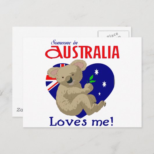 Jemand in Australien Lieben Me Koala Postkarte (Vorne/Hinten)