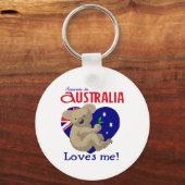 Jemand in Australien Lieben Me Koala Schlüsselanhänger (Vorderseite)