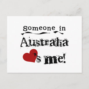 Jemand in Australien Lieben Postkarte