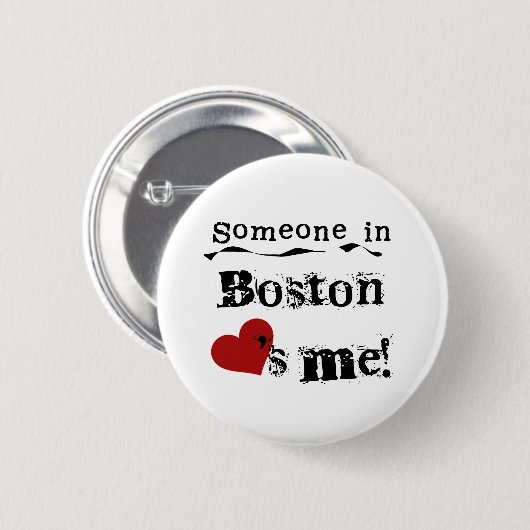 Jemand in Boston Button (Vorne & Hinten)