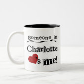 Jemand in Charlotte Zweifarbige Tasse (Links)