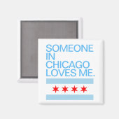 Jemand in Chicago Lieben Flag Magnet (Vorderseite/Rückseite)