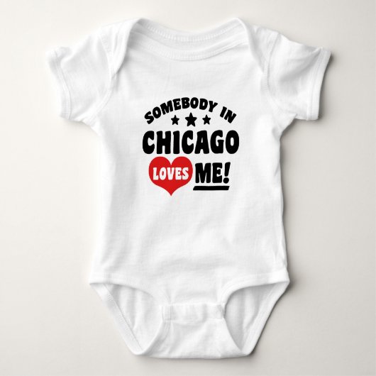 Jemand in Chicago Lieben Me Schnuller Baby Strampler (Vorderseite)