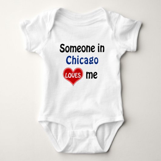 Jemand in Chicago Lieben mir Baby Strampler (Vorderseite)