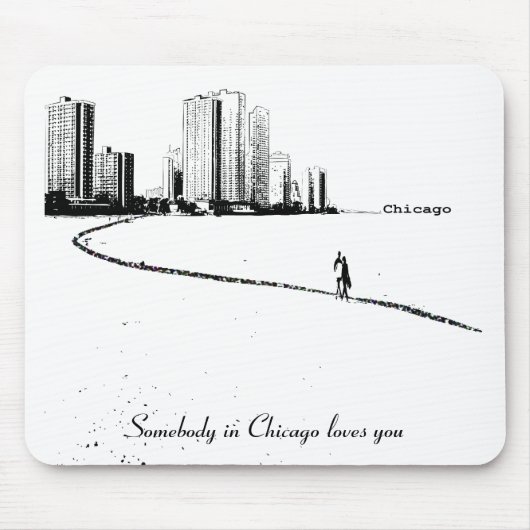 Jemand in Chicago-Lieben Sie Mousepad (Vorne)